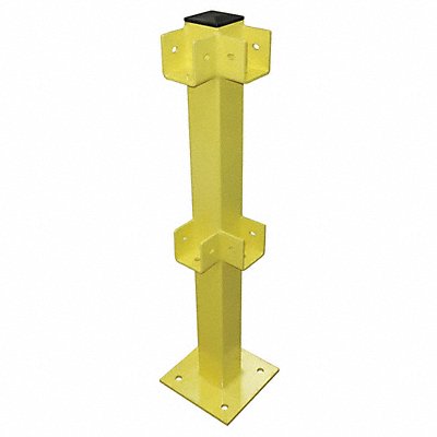 GRAINGER 22DN06 Corner Post 45 in Yellow Steel
