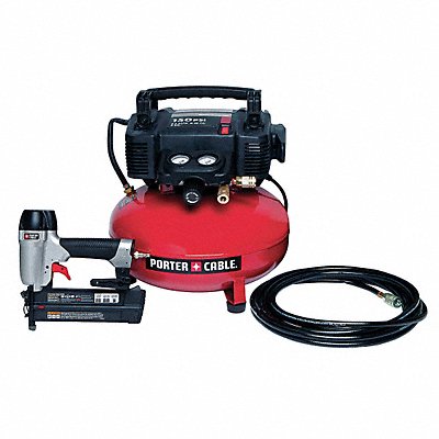 PORTER CABLE PCFP12236 Portable Air Compr/Nailer Kit 6 gal 10 A