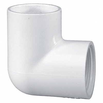 GRAINGER 407005 90 Elbow 1/2 in Schedule 40 White
