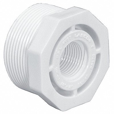 GRAINGER 439211 Reducing Bushing 1 1/2 x 1 in NPT PVC