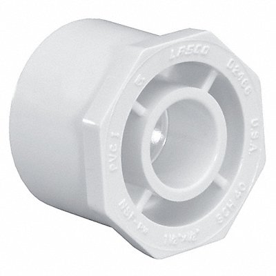 GRAINGER 437290 Reducing Bushing 2 1/2 x 1 1/4 in PVC