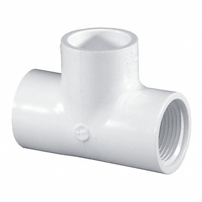 GRAINGER 403005 Tee 1/2 in Schedule 40 PVC 600 PSI