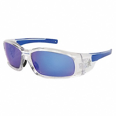 MCR SAFETY SR148B Safety Glasses Blue Mirror