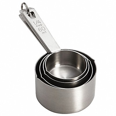 TABLECRAFT PRODUCTS COMPANY 725 Measuring Cup Set of 4 Silver SS