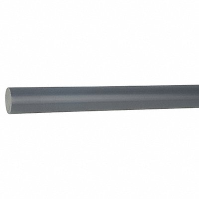 GRAINGER 22JM53 Plastic Rod PVC Type 1 3/4 Dia 4ftL Grey