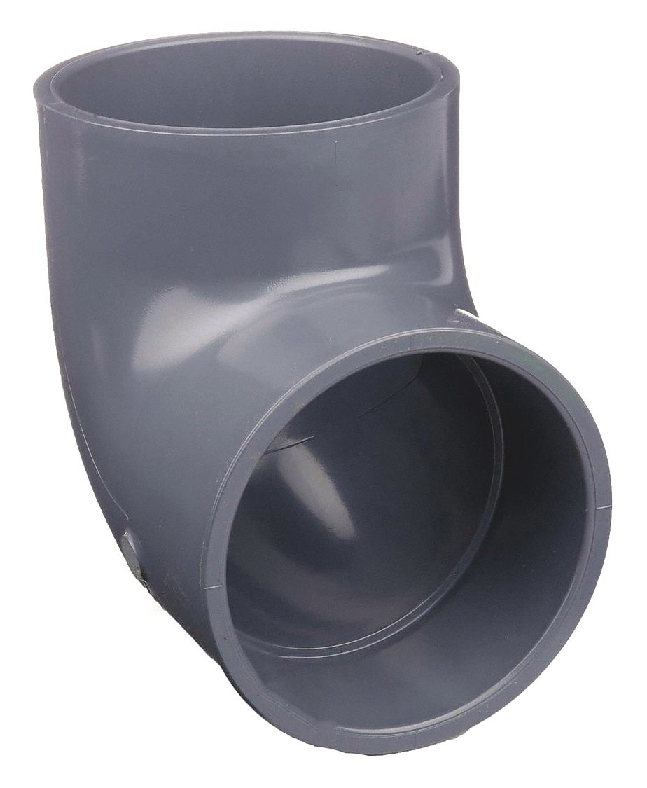 GRAINGER 9806080 90 Elbow 8 in Schedule 80 Socket Grey