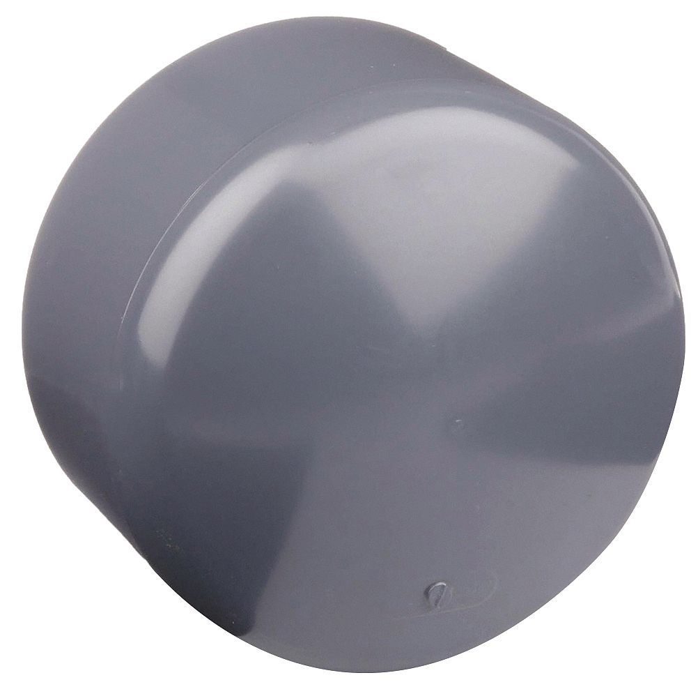 GRAINGER 847080 Cap 8 in Schedule 80 Socket Grey