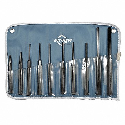 MAYHEW 62077 Drive Pin Punch Set 10 Pieces Steel
