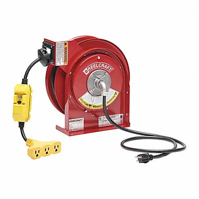 REELCRAFT L45451239G Cord Reel Triple Outlet Gfci