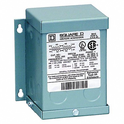 SQUARE D 250SV51B Transformer 250VA 600VAC
