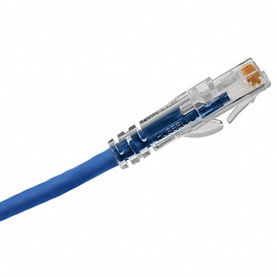 HUBBELL PREMISE WIRING HC6AB05 Patch Cord Cat 6A Clear Boot Blue 5 ft.