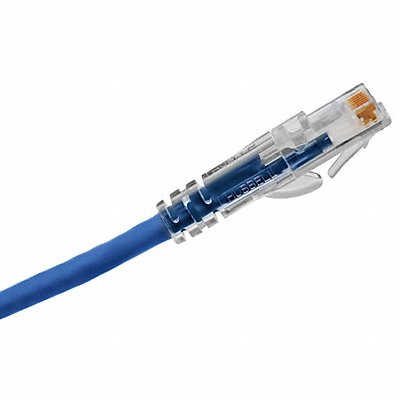 HUBBELL PREMISE WIRING HC6AB20 Patch Cord Cat 6A Clear Boot Blue 20 ft.
