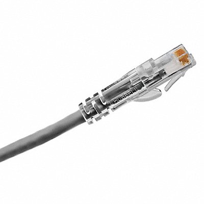 HUBBELL PREMISE WIRING HC6AGY05 Patch Cord Cat 6A Clear Boot Grey 5 ft.