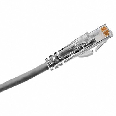 HUBBELL PREMISE WIRING HC6AGY07 Patch Cord Cat 6A Clear Boot Grey 7 ft.