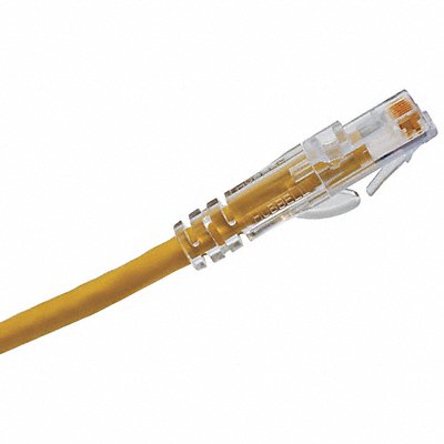 HUBBELL PREMISE WIRING HC6AY03 Patch Cord Cat 6A Clear Boot Yellow 3ft.