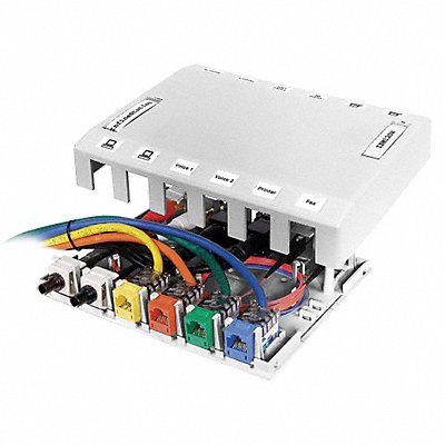 HUBBELL PREMISE WIRING HSB12W Surface Mount Box 12 Ports White