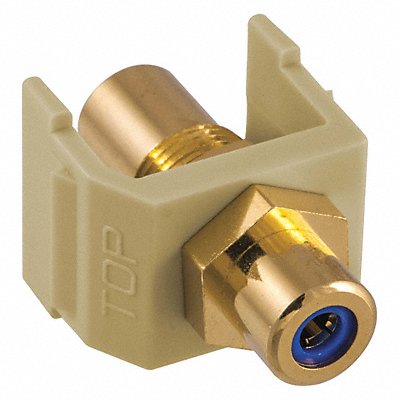 HUBBELL PREMISE WIRING SFRCBFFEI Snap Fit Connector Blue/Ivory RCA/RCA