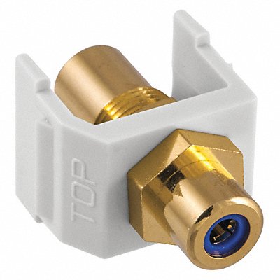 HUBBELL PREMISE WIRING SFRCBFFW Snap Fit Connector Blue/White RCA/RCA