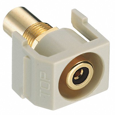 HUBBELL PREMISE WIRING SFRCBKREI Inline Coupler RCA Duplex Ivory