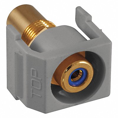 HUBBELL PREMISE WIRING SFRCBRGY Inline Coupler RCA Duplex Grey