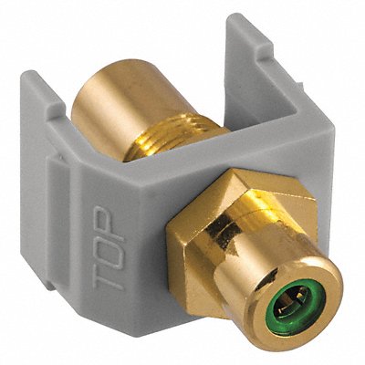 HUBBELL PREMISE WIRING SFRCGNFFGY Inline Coupler RCA Duplex Grey