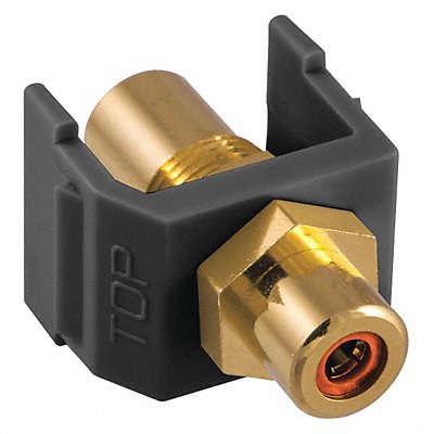 HUBBELL PREMISE WIRING SFRCORFFBK Inline Coupler RCA Duplex Black