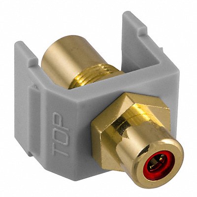 HUBBELL PREMISE WIRING SFRCRFFGY Inline Coupler RCA Duplex Grey