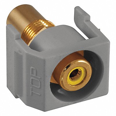 HUBBELL PREMISE WIRING SFRCYRGY Inline Coupler RCA Duplex Grey