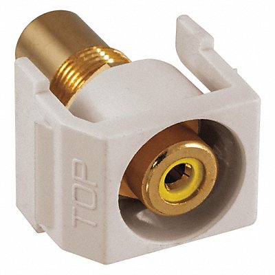 HUBBELL PREMISE WIRING SFRCYROW Inline Coupler RCA Duplex Light Almond