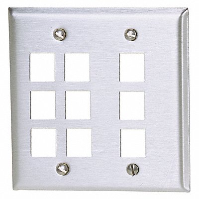 HUBBELL PREMISE WIRING SSF209 Plate 9 Ports Grey
