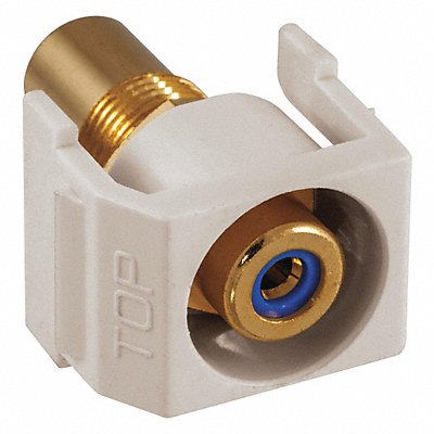 HUBBELL PREMISE WIRING SFRCBROW Inline Coupler RCA Duplex Light Almond