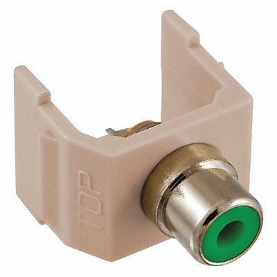 HUBBELL PREMISE WIRING SFRCGNAL Connector RCA Audio Video Duplex Almond