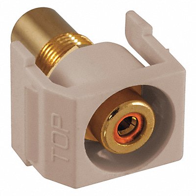HUBBELL PREMISE WIRING SFRCORRAL Inline Coupler RCA Duplex Almond