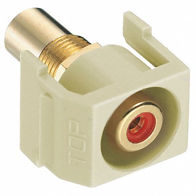 HUBBELL PREMISE WIRING SFRCRRAL Inline Coupler RCA Duplex Almond