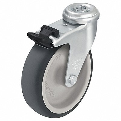 GRAINGER LRATPA100GFI Bolt-Hole Caster 3 7/8 dia Swivel Rubber