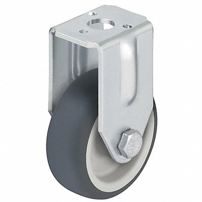 GRAINGER BRATPA75G Bolt-Hole Caster 3 dia Rigid Rubber