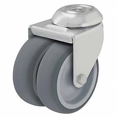 GRAINGER LMDATPA75G Low-Profile Easy-Turn Bolt-Hole Castor