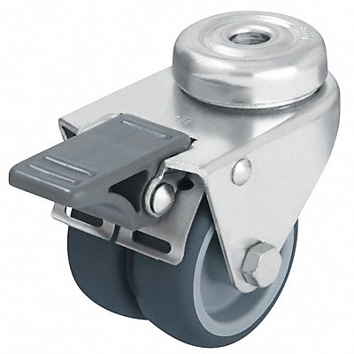 GRAINGER LMDATPA75GFI Low-Profile Easy-Turn Bolt-Hole Castor