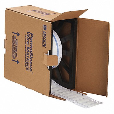 BRADY 3PS3752WT Wire Marking Sleeves White 2 In W