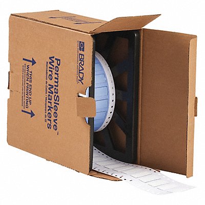 BRADY PS375150WT Wire Marking Sleeves White 1.5 In W