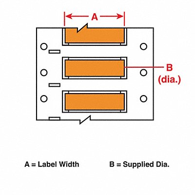 BRADY PS1252OR Wire Marking Sleeves Orange 2 In W