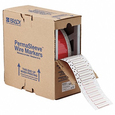 BRADY HX1872WT Wire Marking Sleeves White 2 In W
