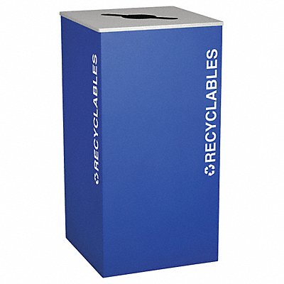 TOUGH GUY 22N319 K7702 Recycling Container Blue 36 gal.
