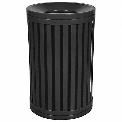 GRAINGER 22N330 Garbage Can 45 gal Black Steel