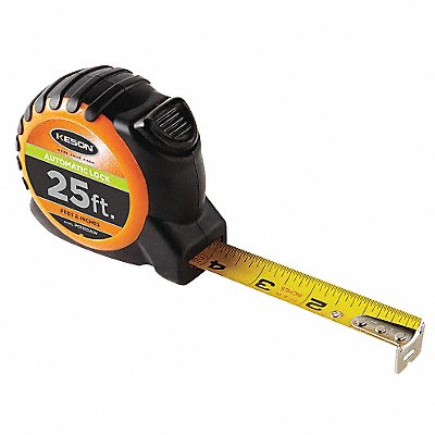 KESON PG1825ALV Tape Measure 1 In x 25 ft Orange/Black