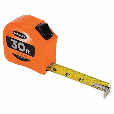 KESON PGT1830V Tape Measure 1 In x 30 ft Orange In./Ft.