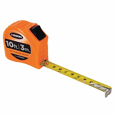KESON PGT18M10V Tape Measure 5/8 In x 10 ft/3m Orange