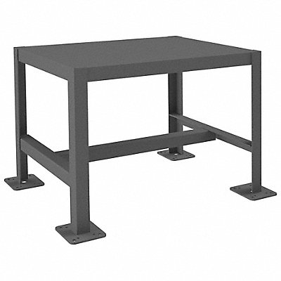 DURHAM MFG MT1824182K195 Fixed Work Table Steel 24 W 18 D