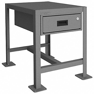 DURHAM MFG MTD1824242K195 Fixed Work Table Steel 24 W 18 D