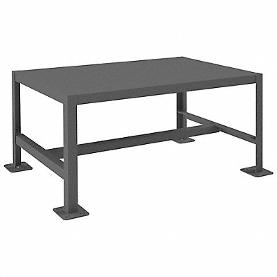 DURHAM MFG MT2436182K195 Fixed Work Table Steel 36 W 24 D